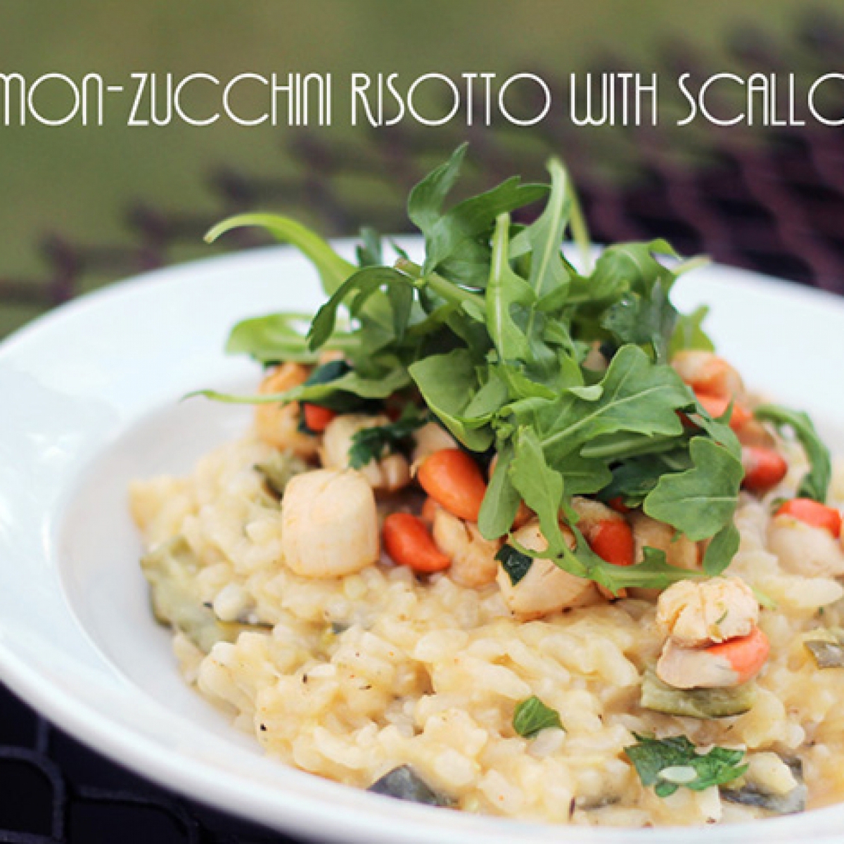 Lemon-Zucchini Risotto with Scallops