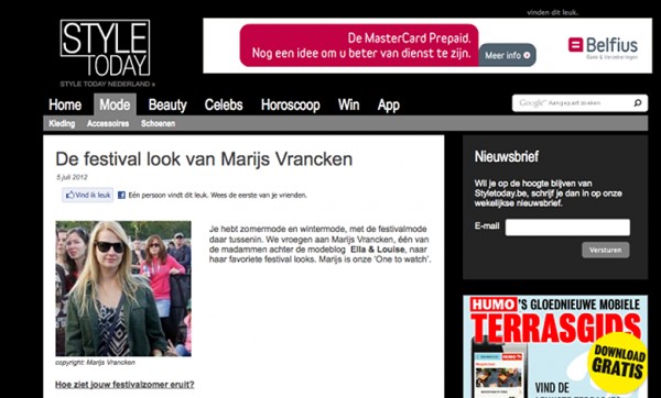 Feature: Festivalfashion on Styletoday