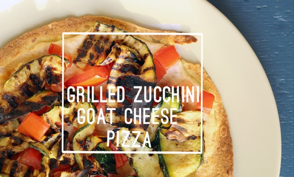 Grilled Zucchini Goat Cheese Pizza