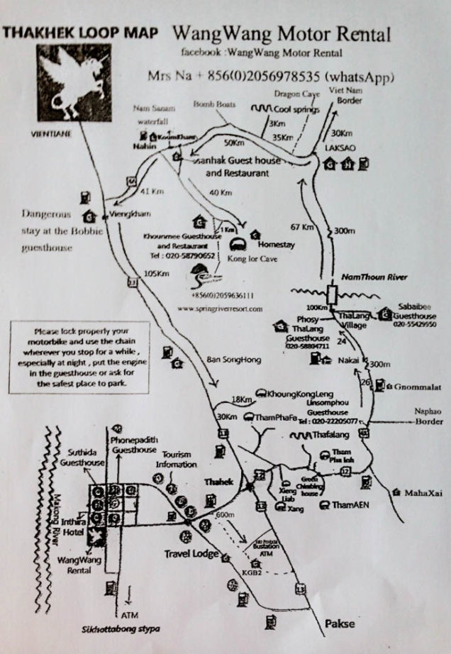 Pakse Loop Map Thakhek Loop and Pakse Loop: The Most Complete Guide to Laos ...
